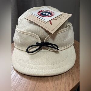 NWT Stormy Kromer Sidekick Cream Wool Cap with Black Accent